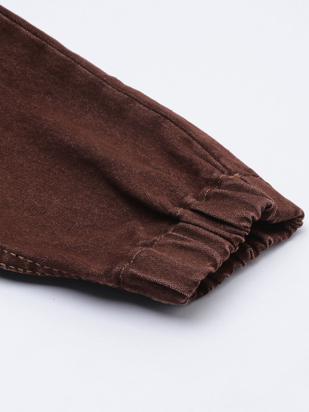 Urbano Fashion Men Brown Jogger Mid-Rise Clean Look Stretchable Jeans