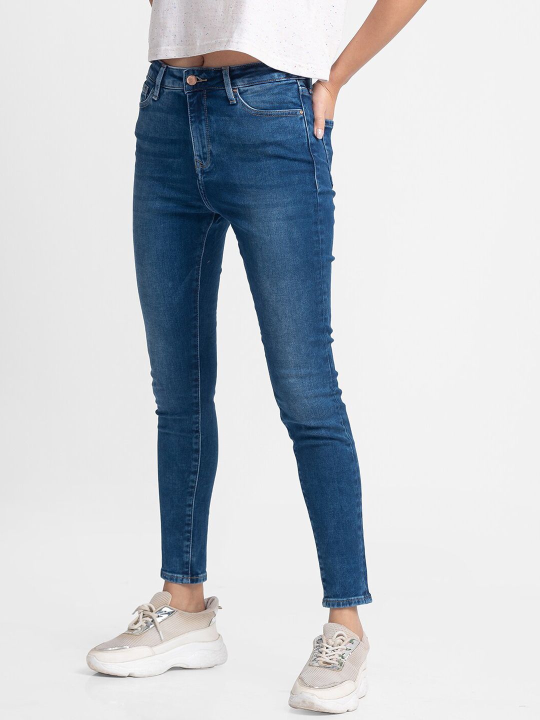 SPYKAR Women Blue Slim Fit Light Fade Jeans