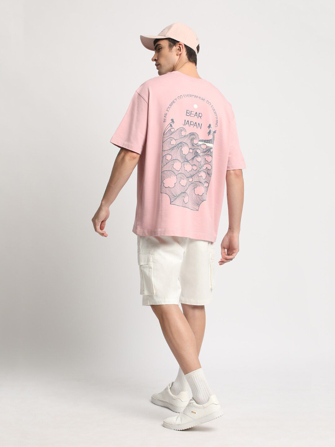 THE BEAR HOUSE Graphic Printed Round neck Loose Fit Cotton T-shirt