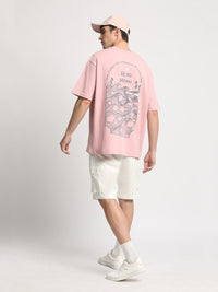 THE BEAR HOUSE Graphic Printed Round neck Loose Fit Cotton T-shirt