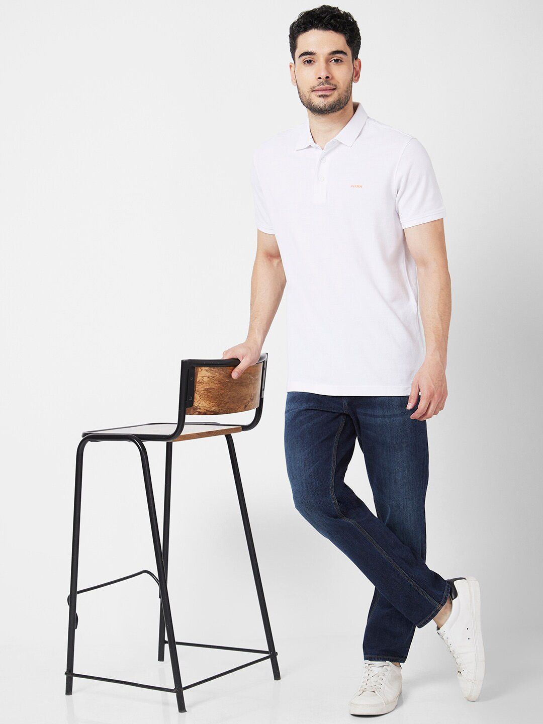 SPYKAR Polo Collar Slim Fit Cotton T-Shirt