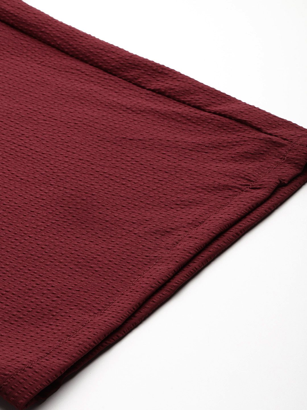 all about you Women Textured Pleated Trousers with Belt