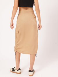 DressBerry Elevated Essentials Cargo Parachute Straight Midi Skirt