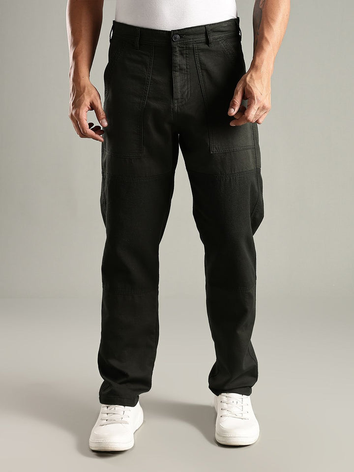 Thomas Scott Men Smart Relaxed Fit Mid-Rise Easy Wash Chinos