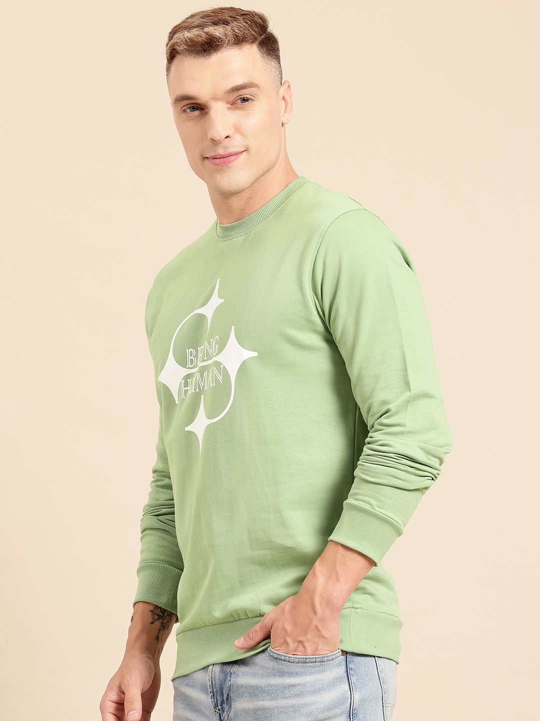 Being Human Men Pure Cotton Sweatshirt