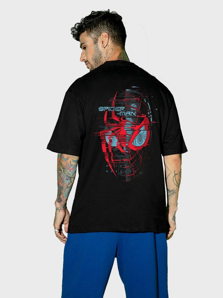 Bewakoof Official Marvel Merchandise  Across The Spiderverse Printed Oversized T-shirt