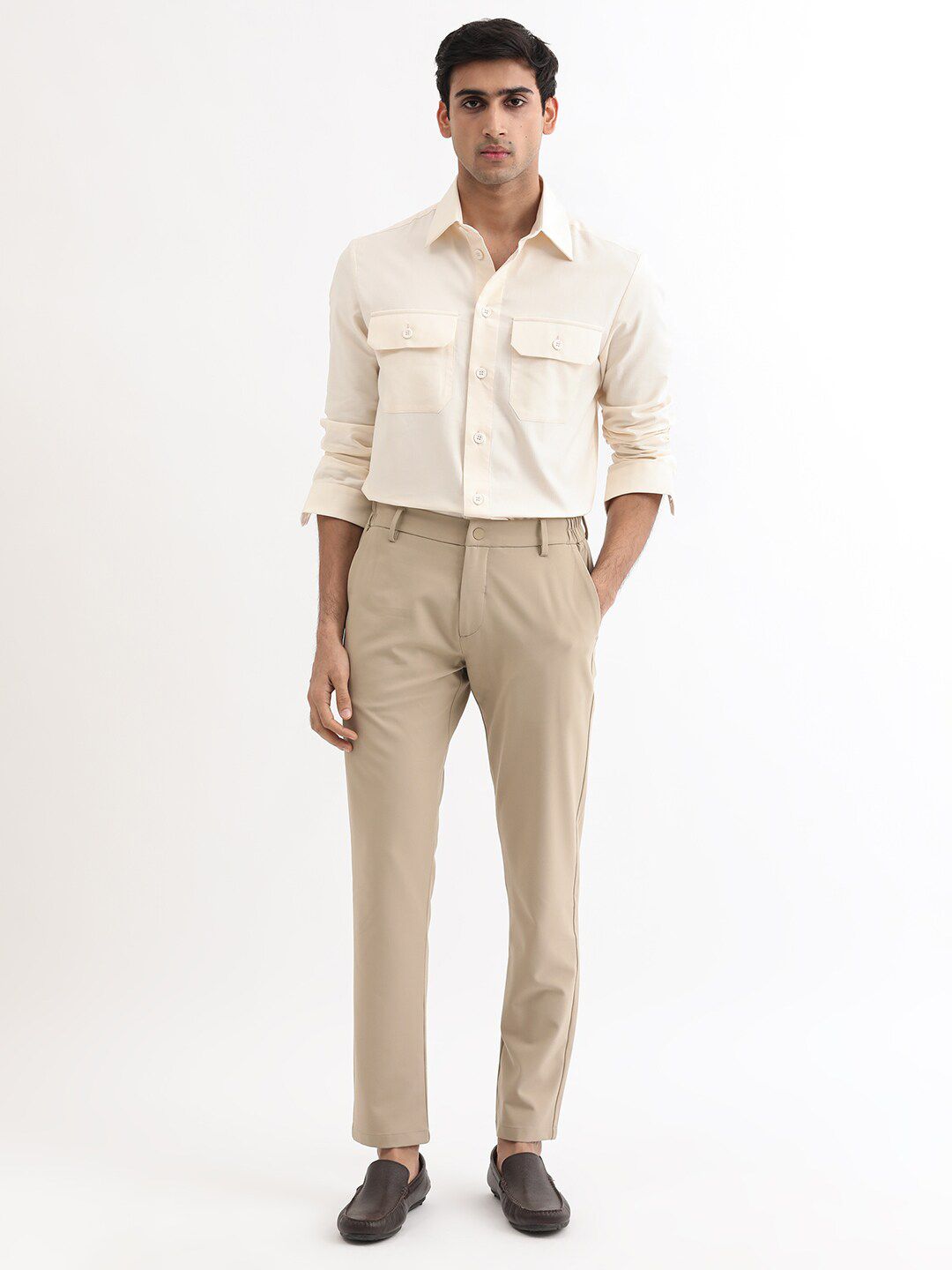 RARE RABBIT Men Lampil Slim Fit Cotton Shirt