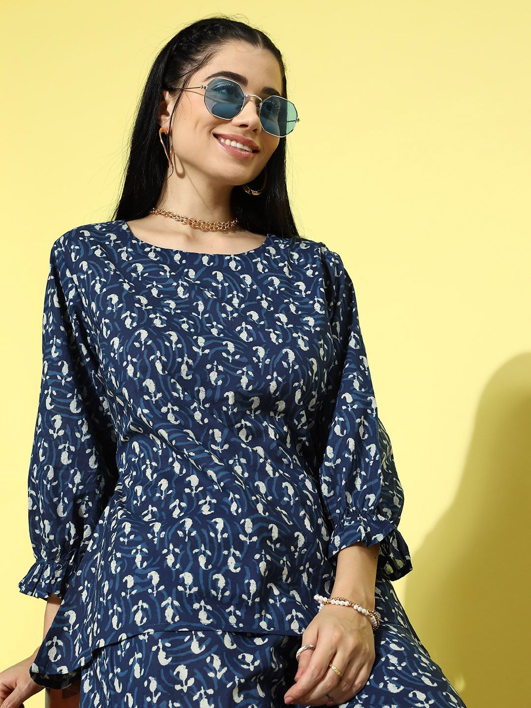 Libas Ethnic Motifs Printed Pure Cotton Night suit