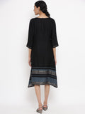 W Women Black Solid Kurta