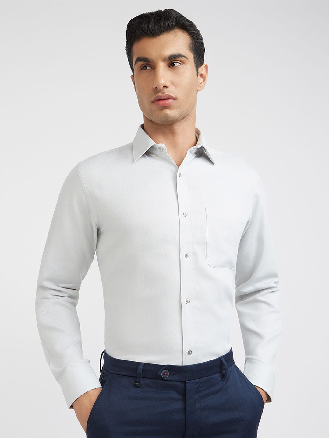 Raymond Pure Cotton Slim Fit Opaque Formal Shirt