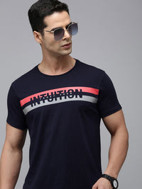 SPYKAR Men Pure Cotton Typography Printed Slim Fit T-shirt