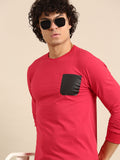 Being Human Embossed Detail Patchwork Round Neck T-shirt