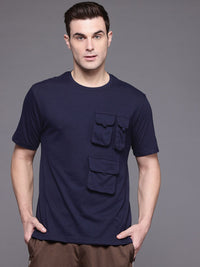 HRX by Hrithik Roshan Typography Lifestyle T-shirt with Pocket-Detail