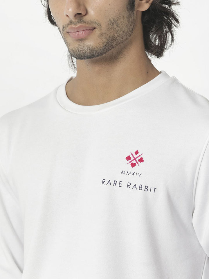 RARE RABBIT Men Cerdon Graphic Print Round Neck Sweatshirt