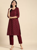 Anouk Women Ethnic Motifs Printe Kurta with Trousers