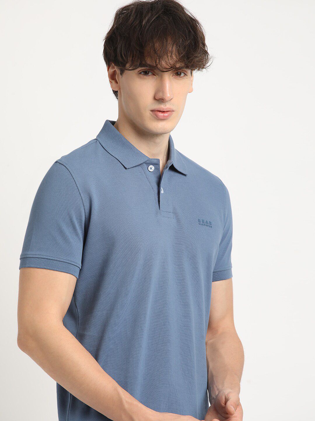 THE BEAR HOUSE Polo Collar Pure Cotton T-shirt