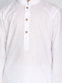 VASTRAMAY Boys White Kurta with Pyjamas