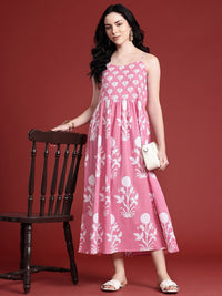 Anouk Floral Printed A-Line Ethnic Dress