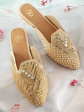 House of Pataudi Embellished Ethnic Mules