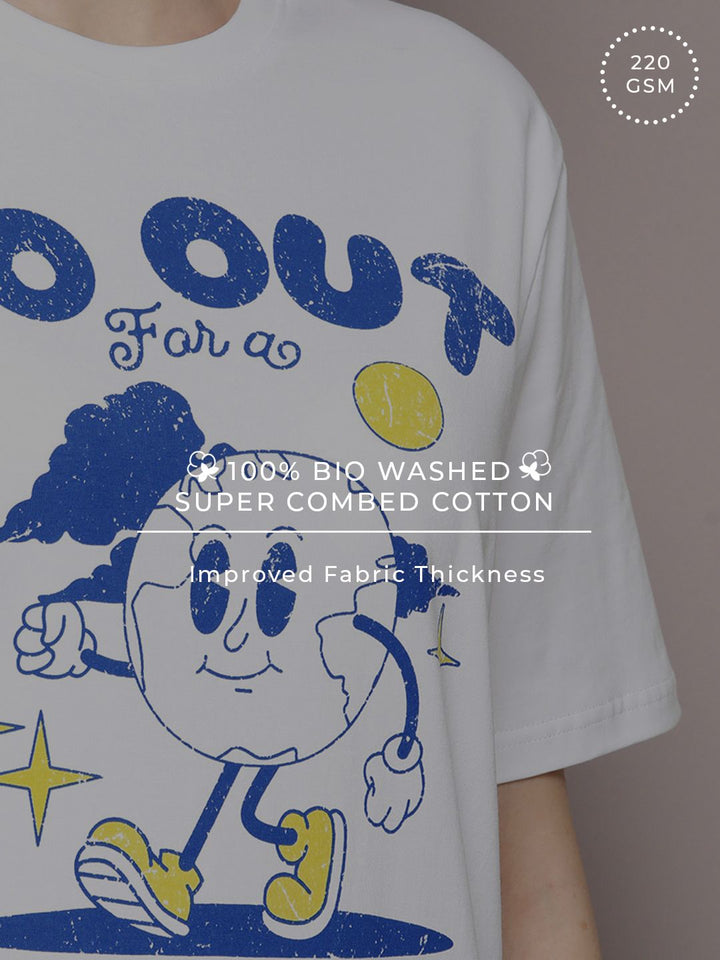 DILLINGER Graphic Printed Oversized Pure Cotton T-shirt