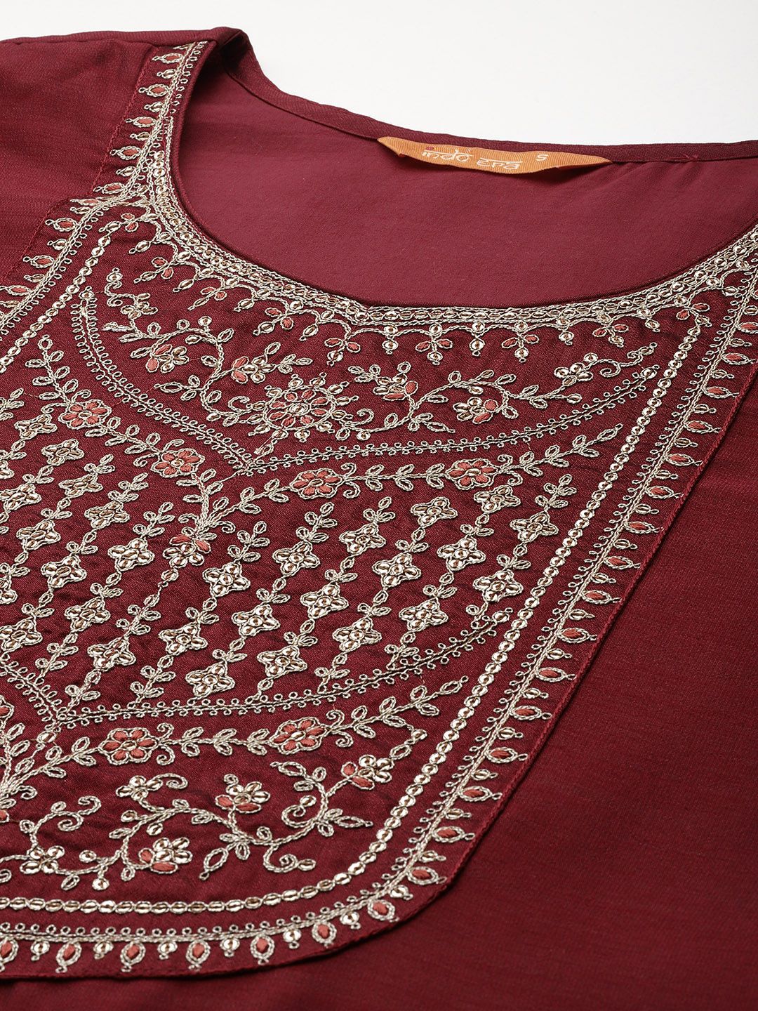 Indo Era Ethnic Motifs Yoke Design Sequinned Kurta with Trousers & Dupatta