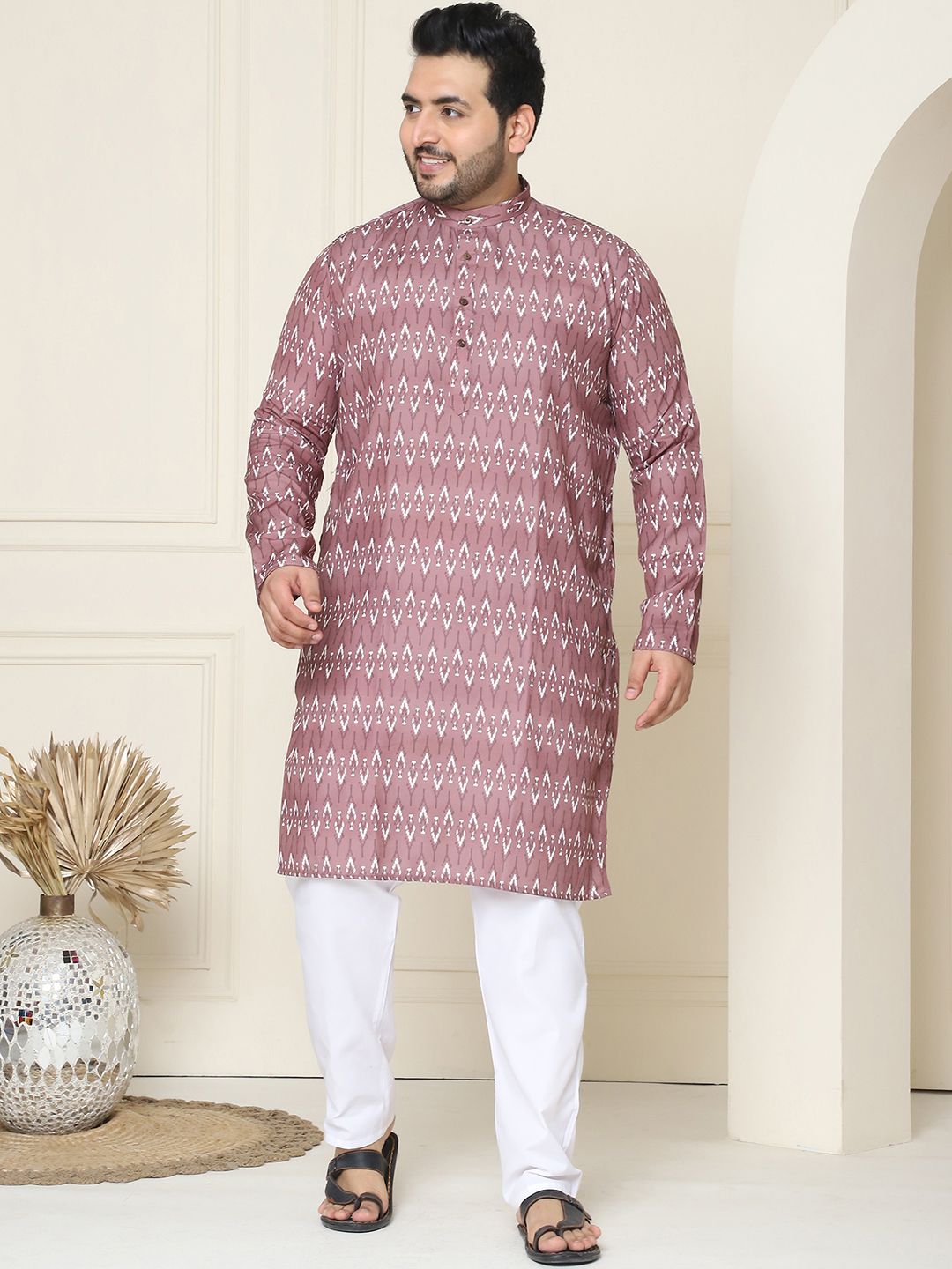 SOJANYA PLUS Geometric Printed Cotton Kurta