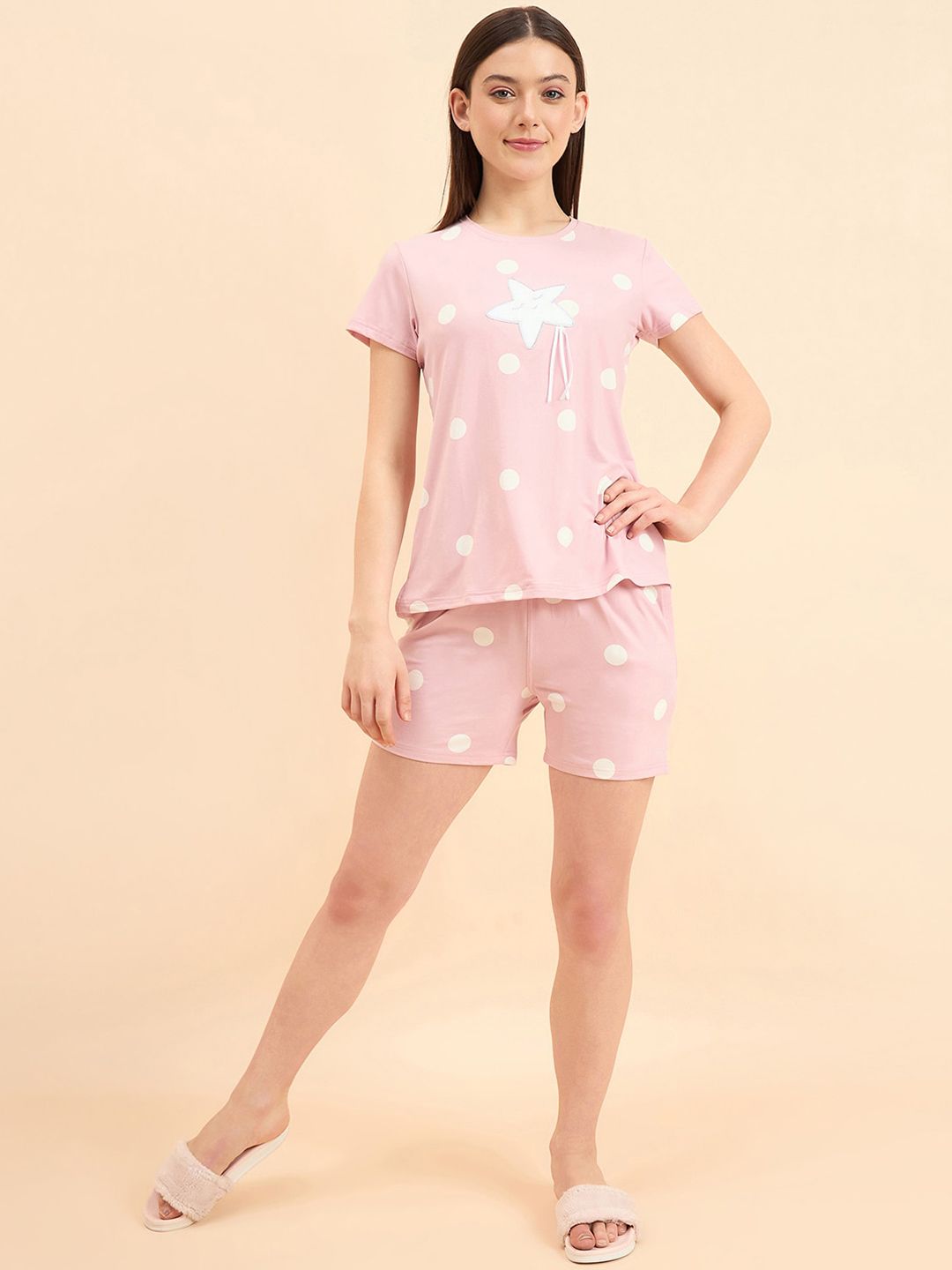 Sweet Dreams Pink Printed Night suit