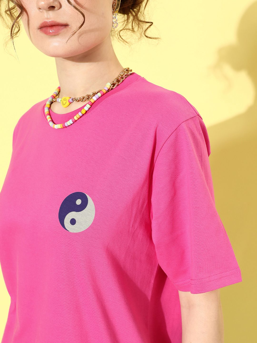 DILLINGER Women Graphic Printed Oversized T-shirt