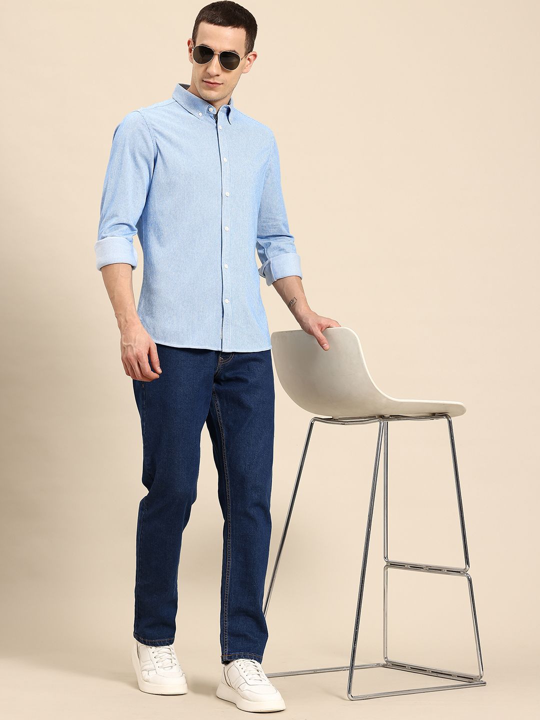 Being Human Slim Fit Opaque Casual Shirt