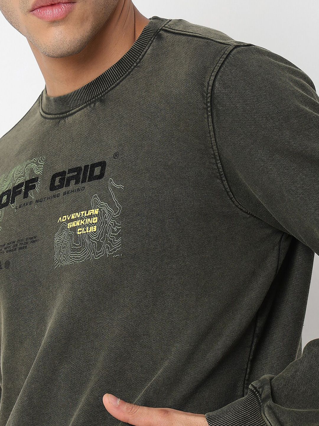 SPYKAR Typography Printed Pullover Sweatshirt