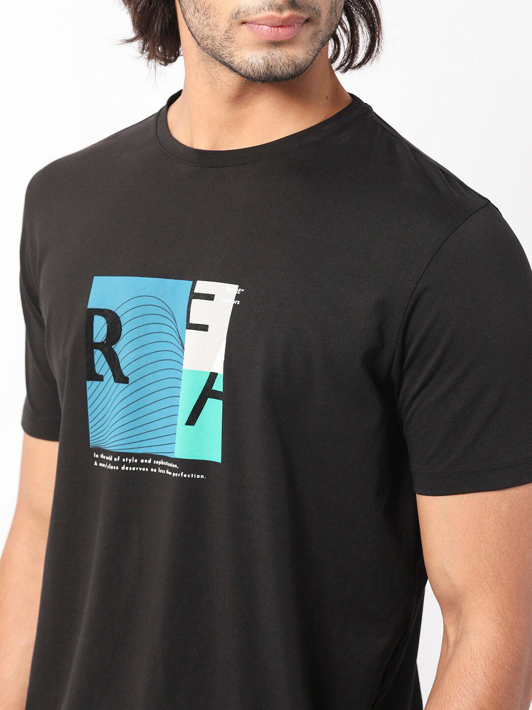 RARE RABBIT Men Rings-4 Slim Fit Solid Polo Collar T-Shirt