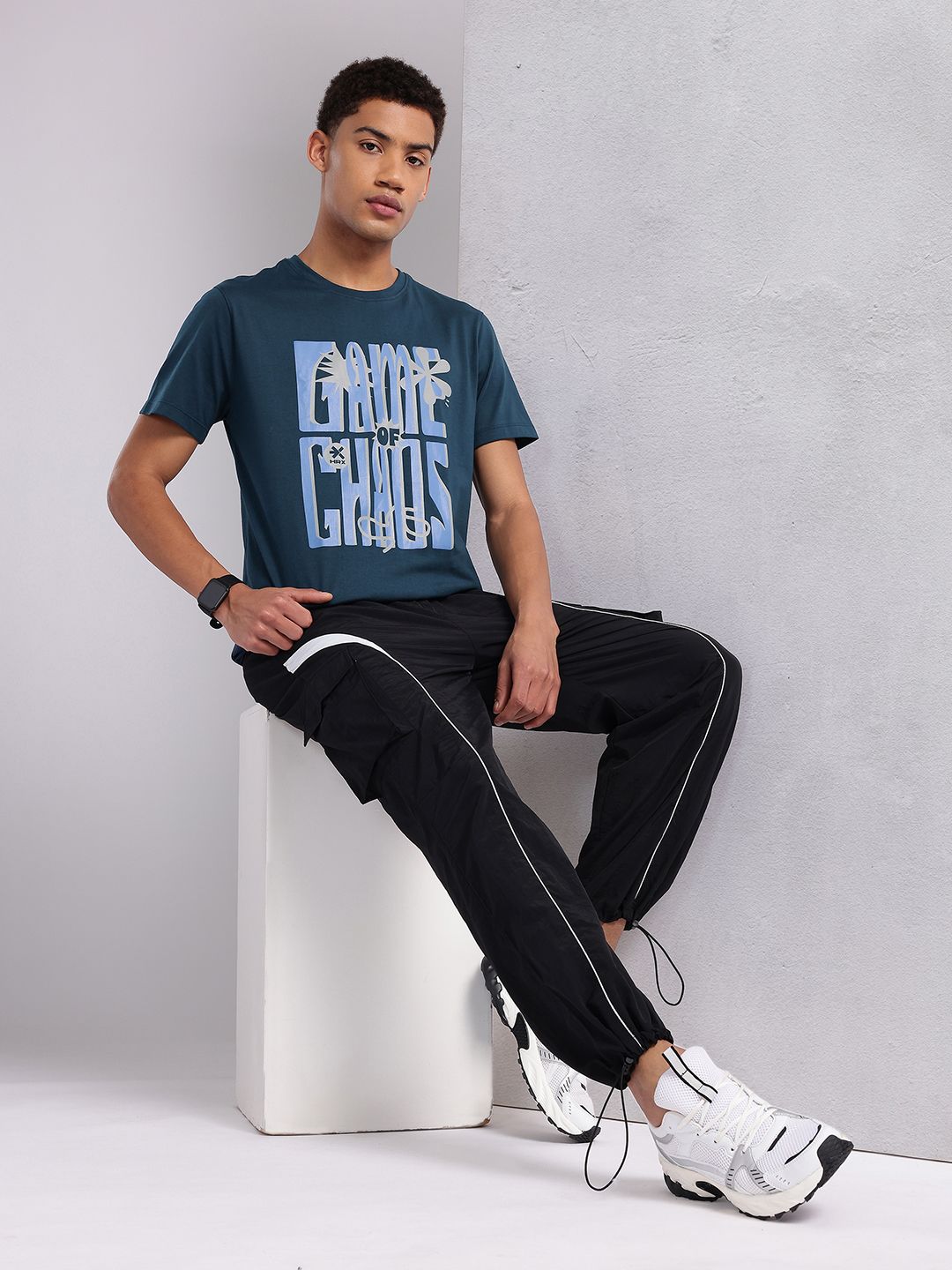 HRX by Hrithik Roshan Typography Printed T-shirt