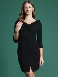 DressBerry V Neck Sheath Dress