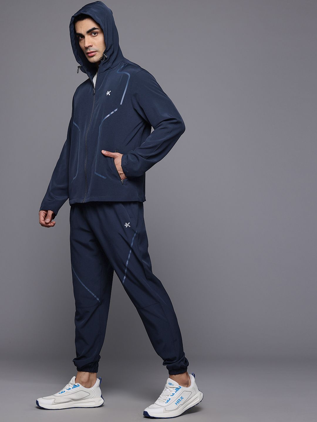 HRX by Hrithik Roshan Rapid-Dry Hooded Training Track suits