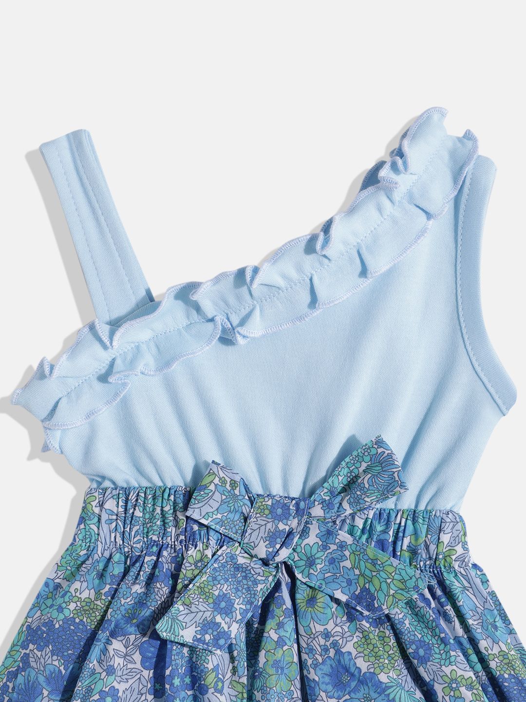 Moms Love Infant Girls Floral Print Fit & Flare Pure Cotton Dress