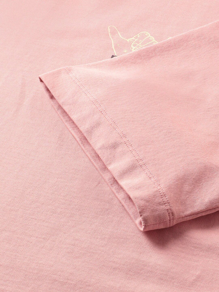 THE BEAR HOUSE Graphic Printed Round neck Loose Fit Cotton T-shirt