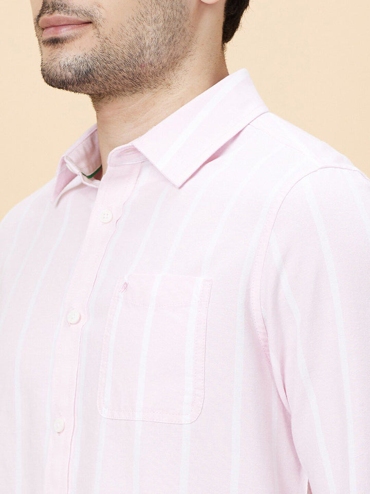 Being Human Windowpane Checks Spread Collar Slim Fit Cotton Casual Shirt