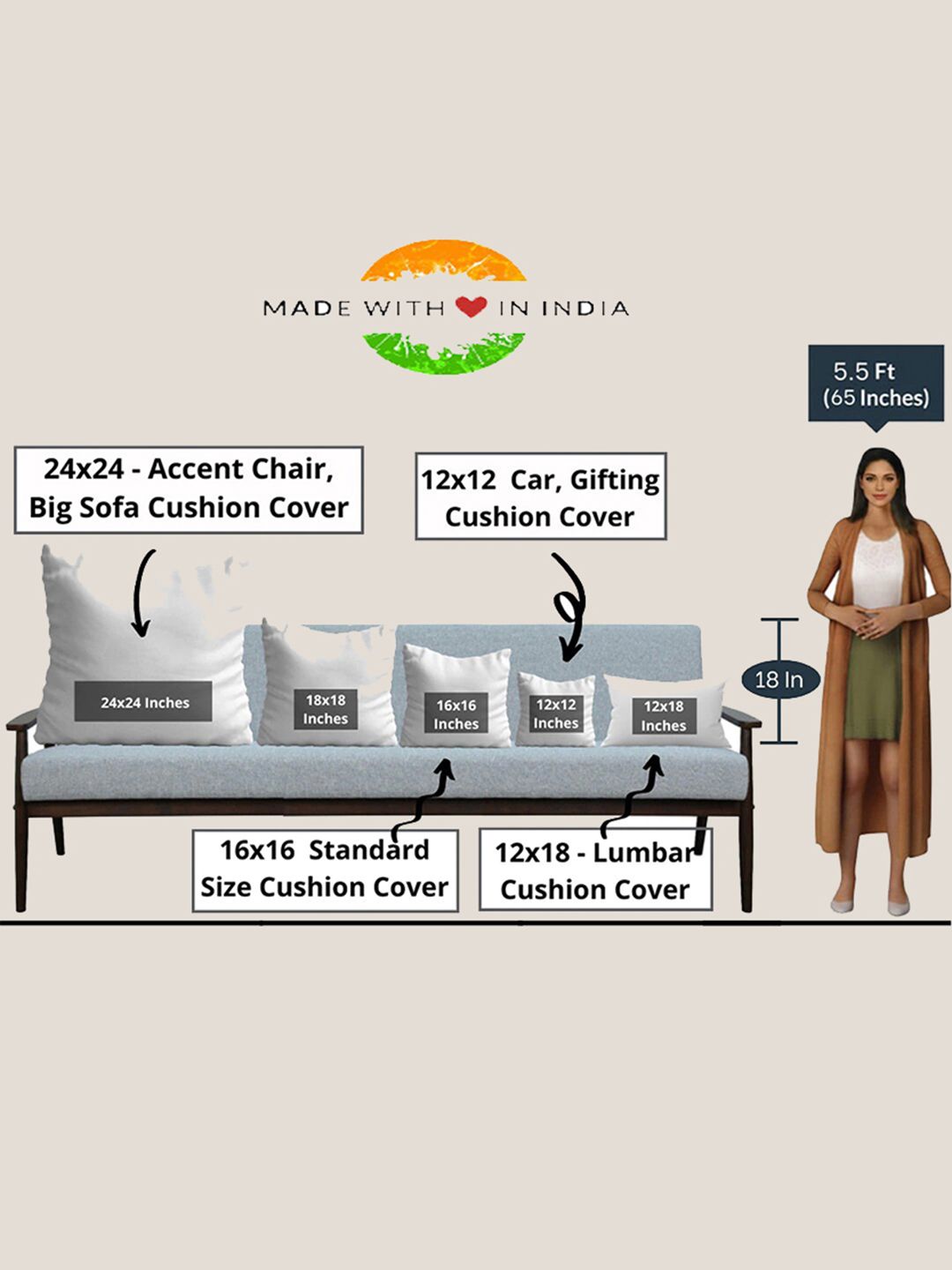 STITCHNEST Pink & White Set of 2 Ethnic Motifs Rectangle Cushion Covers