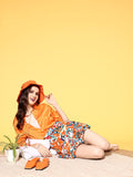Berrylush Classic White Abstract Vacay Attire