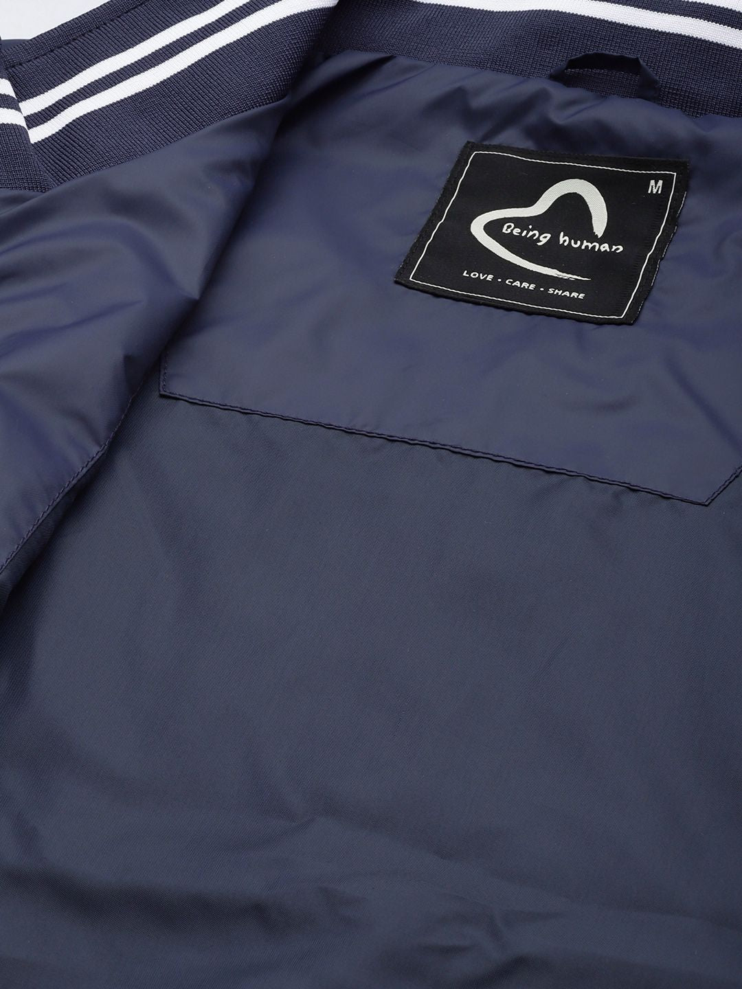 Being Human Mock Collar Varsity Jacket