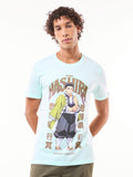 Bewakoof Official Demon Slayer Pure Cotton Stone Hashira Graphic Printed T-shirt