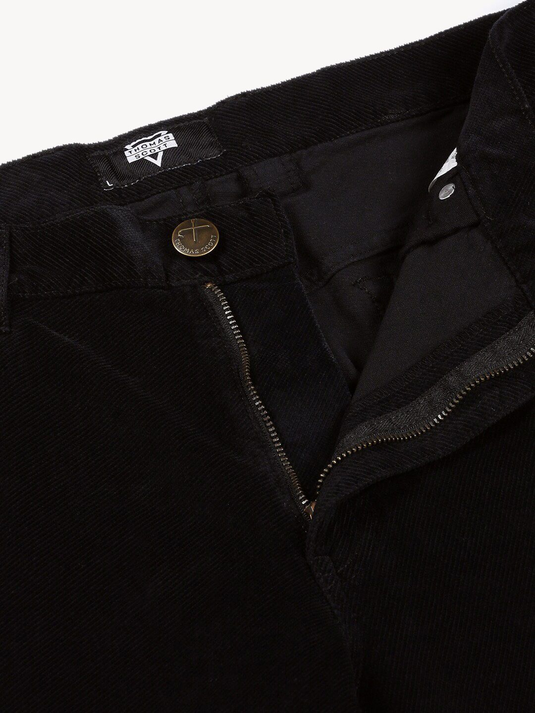 Thomas Scott Men Regular Fit Corduroy Chinos Trousers