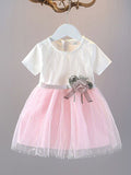 YK Girls Cotton Fit & Flare Dress