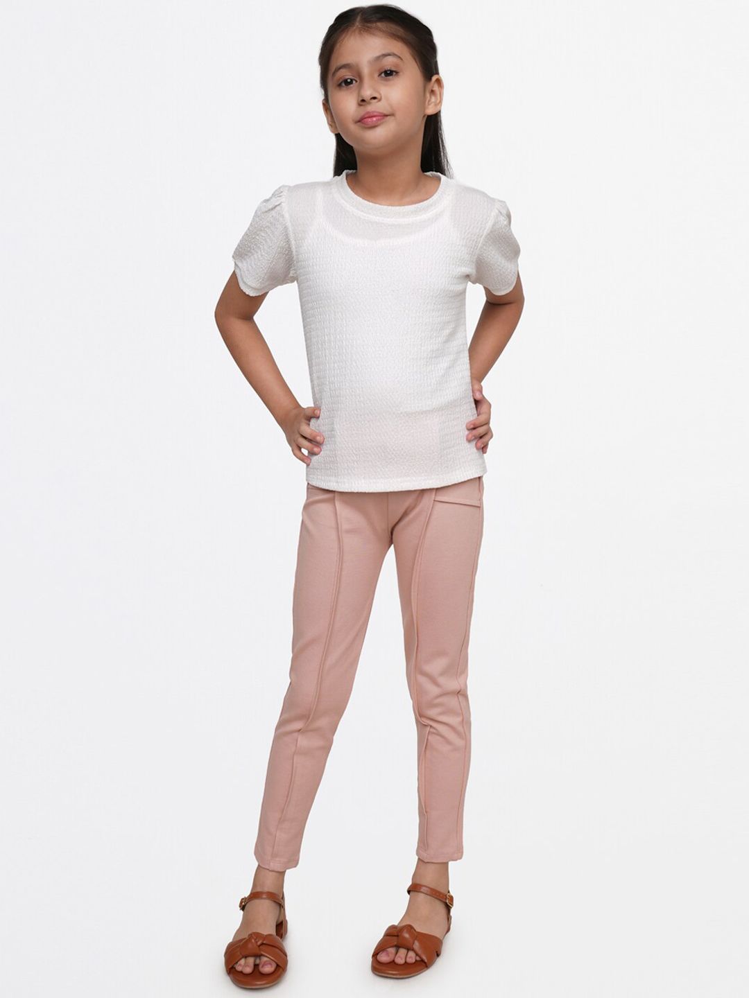 AND Girls Pink Skinny Fit Trouser