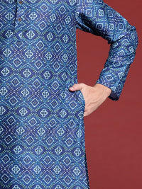 Anouk Bandhani Print Straight Kurta