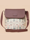 ZOUK Floral Printed Structured Sling Bag