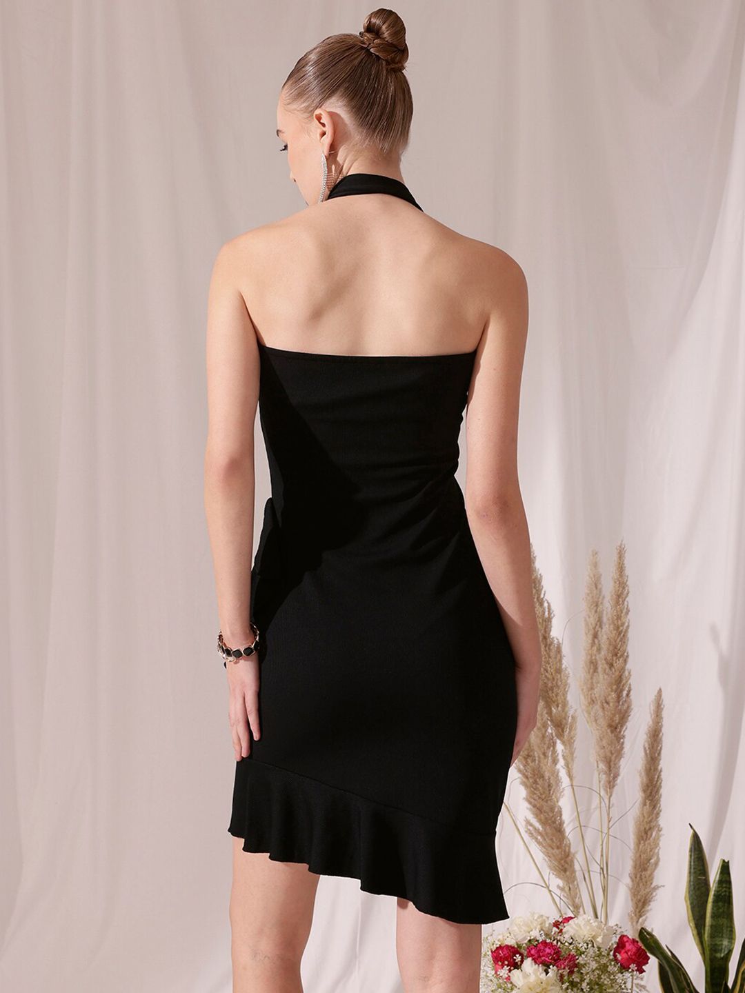 STREET 9 Halter Neck Sleeveless A-Line Dress