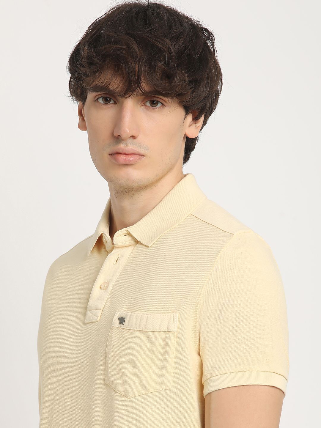 THE BEAR HOUSE Men's Solid Regular Fit Polo T-shirt