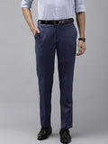 Park Avenue Men Self Design Mid-Rise Textured Formal Trouser