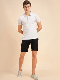 Sweet Dreams Men Black Mid Rise Geometric Printed Shorts